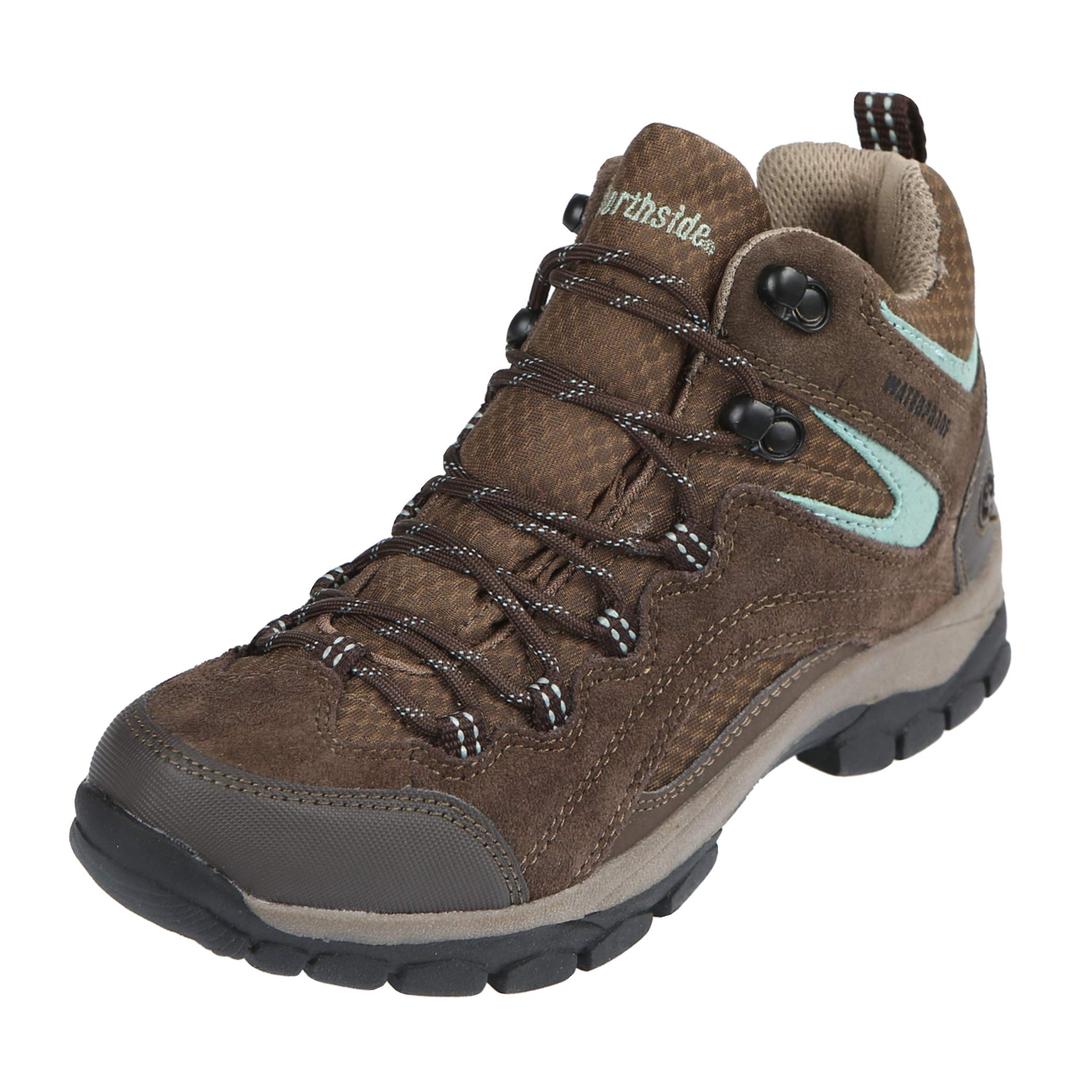 Northside Bottes de Randonnée Imperméables pour Femmes Pioneer, Brun Foncé/sauge, 9 Moyen US