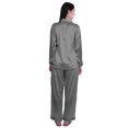 thumbnail image 3 of Moomaya Pj Lounge Set Women Long Sleeve Notch Collar Shirt Pajama Set Sleepwear, 3 of 6