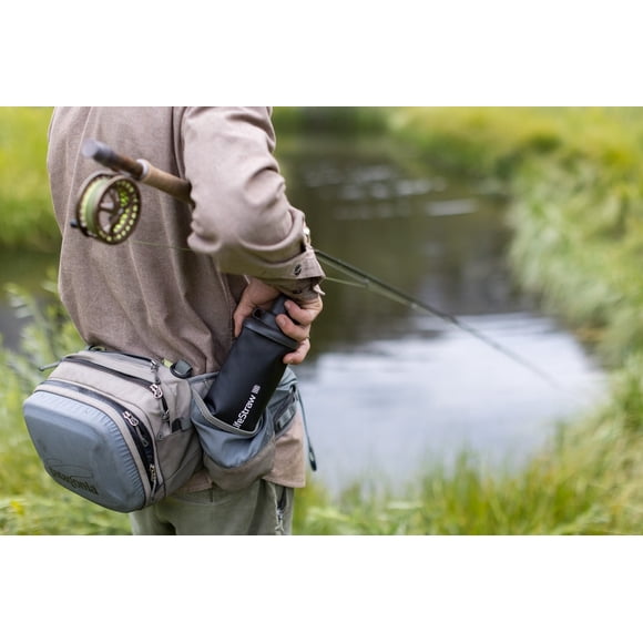LifeStraw Peak Squeeze Filter, Camping, Hiking & Emergency — Removes 99.999% Bacteria, Dark Mountain Gray, 650ml
