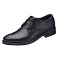 thumbnail image 1 of Kcodviy Style Men's Breathable Comfortable Mens Leather Slippers Shoes Sandals Flip Flops Business Lace Up Work Men's Handmade Leather Dress Shoes Leisure Solid Color Leather Shoes, 1 of 8