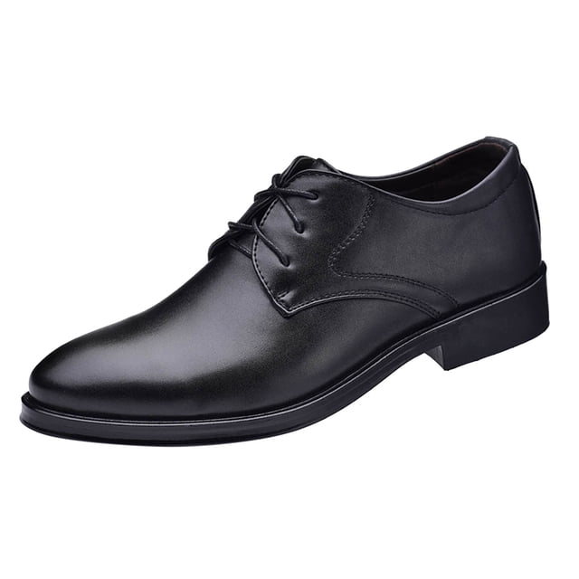 Kcodviy Style Men's Breathable Comfortable Mens Leather Slippers Shoes Sandals Flip Flops Business Lace Up Work Men's Handmade Leather Dress Shoes Leisure Solid Color Leather Shoes