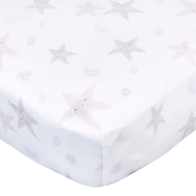 Gerber Childrenswear Knit Crib Sheet Celestial Stars for Infants