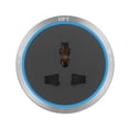 thumbnail image 4 of Yeacher Universal 3-Pin Track Sockets Power Sockets Adapter Power Track Socket Outlet Versatile Electric Mobile Track Socket Slidable Wall Outlet with Blue LED Ring, 4 of 8