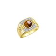 thumbnail image 3 of RYLOS Mens Rings 14K Yellow Gold Designer Round Gemstone &  Sparkling Diamond Ring Tiger Eye November Birthstone Rings For Men, Men's Rings, Gold Rings Sizes 8 - 13, 3 of 7