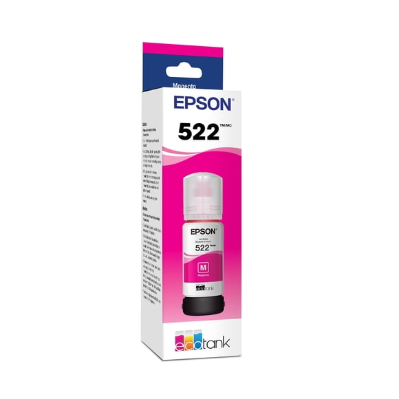 EPSON 522 EcoTank Ink Ultra-high Capacity Bottle Color Combo Pack (T522520-S) Works with ET-2720, 2800, 2803, 2840, 4700, 4800, 4810