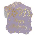 thumbnail image 1 of Inkdotpot Pack Of 50 Happy Birthday Paper Tags DIY Craft Bracket Shape Real Gold Foil Hang Tags, 1 of 1