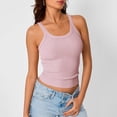 thumbnail image 4 of ohmzyzo Womens Workout Tank Tops V Neck Racerback Going Out Crop 2025 Trendy Top Summer Sleeveless Ribbed Camisole, 4 of 8