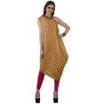 thumbnail image 3 of Moomaya Robe Kurti à une Épaule Imprimée pour Femme, Sans Manches, à Col Bénitier, Style Bohème, Tenue de Soirée de Designer, 3 of 7