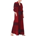 thumbnail image 2 of Robes Maxi pour Femmes 2023 Robe Chemise Longue Jupe Longue Manches Longues Poche Automne Printemps Col Chemise Robe Chemise en Liquidation, 2 of 6