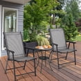 thumbnail image 2 of Costway Set of 4 Patio Folding Chairs Camping Deck Garden Pool Beach W/ Armrest, 2 of 9