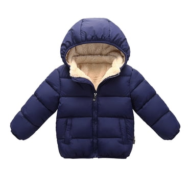 Kcodviy Kids Child Toddler infant Fully Lined Sequin Jacket Boys Baby Boys Girls Solid Light Jacket for Kids Winter Hooded Coat Jacket Winter Jacket for Toddler Boys Thick Warm Outerwear Clothes Out