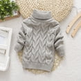 thumbnail image 2 of 2025 Cardigan d'Hiver pour Tout-Petits Garçons Filles Enfants Fille Chandail Cardigan Tricoté Uni Chandail Col Roulé Haut Tricoté Chandails Extensibles pour Filles Chemise pour, 2 of 9