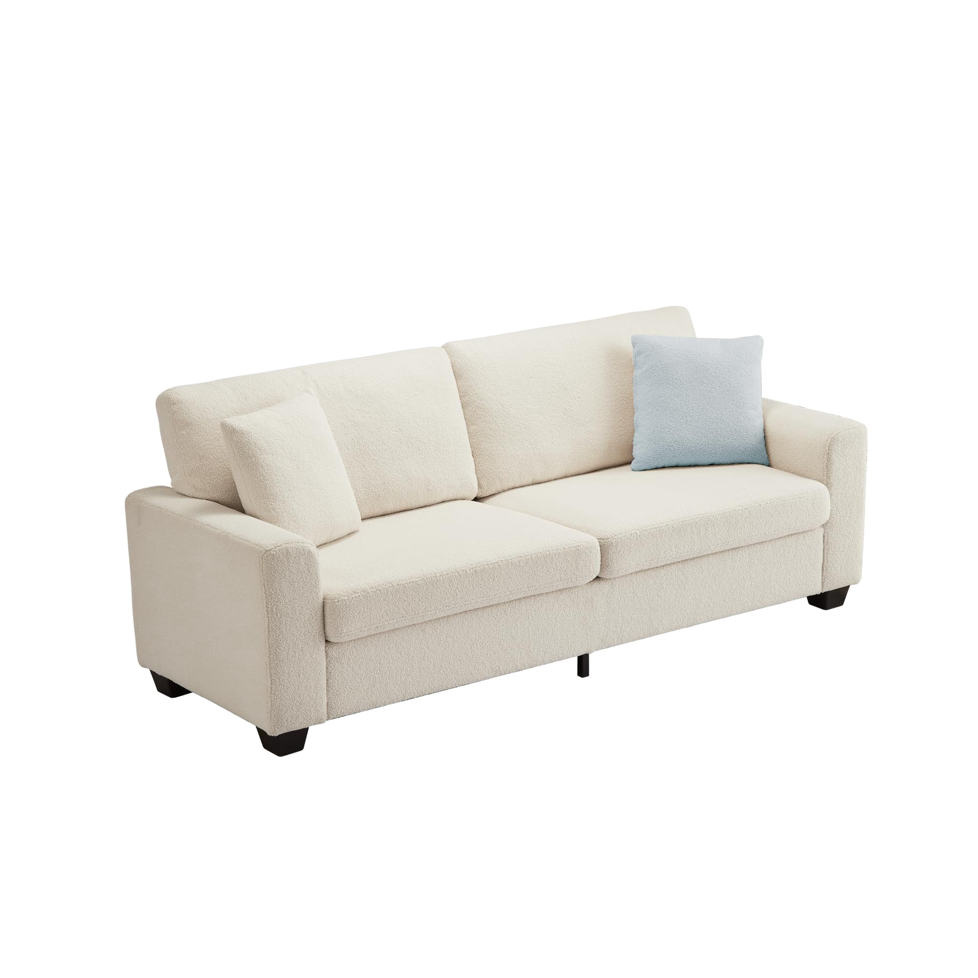 QinaQin 83 Inch Modern 3 Seater Sofa, Deep Seat Sofa with Wide Armrests and Removable Washable Cover