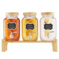 thumbnail image 1 of VEVOR Drink Dispenser 1 Gal Beverage Dispenser for Parties Glass with Stand 3PCS, 1 of 9