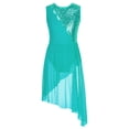 thumbnail image 4 of XUNZOO Robe de Danse Lyrique pour Filles Costume de Danse Ballet Jazz Latin Performance Camisole à Sequins Vert Menthe 6, 4 of 6