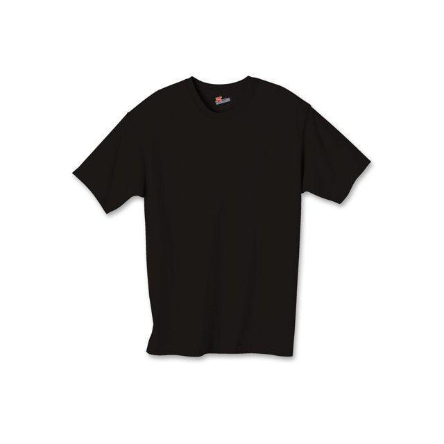 Hanes Authentic TAGLESS Kid`s Cotton T-Shirt, XL, Black
