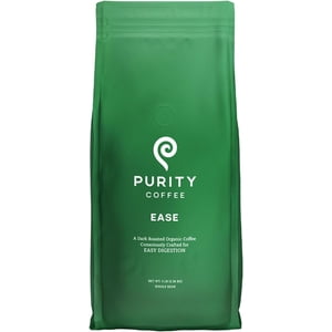 PURITY COFFEE EASE Haricots entiers à faible teneur en acide (2268g Sachet) USDA Arabica Biologique Blend.Troisième partie testée pour la moisissure, les mycotoxines & Pesticides