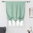 thumbnail image 3 of witspace Double Layer Linen Blackout Tie Up Curtains Thermal Insulated Lined Balloon Roman Shade Bathroom Window Adjustable Rod Pocket for Small Window Light Linen, 3 of 9