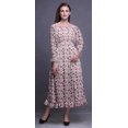 thumbnail image 2 of Bimba Floral Ladies Printed Boho Gypsy Summer Smocked Maxi Long BeachDress-X-Large, 2 of 5