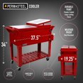 thumbnail image 4 of Permasteel Furniture Style Patio Cooler 80QT, 100 Cans - Red, 4 of 8