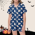 thumbnail image 2 of WEAIXIMIUNG Children's Leisure Printed Button Collar Short Sleeved Top Shorts Pajama Set 4-5 Years, 2 of 4