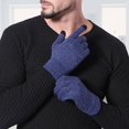 thumbnail image 2 of 1 Paire de Gants d'Hiver Écran Tactile Couleur Unie Polyester Chaud Gants à Doigts Complets pour Cyclisme, 2 of 10
