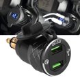 thumbnail image 1 of Prise USB 12V-24V pour Moto avec Affichage LED Prise EU, 1 of 7