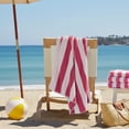 thumbnail image 3 of Mainstays Cabana Stripe Decorative Beach Towels, 4-pack, Pink, 3 of 5