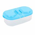 thumbnail image 1 of homeholiday Boîte de Rangement Alimentaire Réfrigérateur de Cuisine Transparent PP Double Poignée Contenant Scellé de Stockage d'Aliments Frais, Bleu, 1 of 1