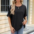 thumbnail image 1 of DPTALR Womens Print Tops Short Sleeve Out Blouse Funny Round Neck T-Shirt Tops, 1 of 7