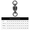 thumbnail image 2 of 20x Fising Ball Bearing Swivels Split Rings for Sea Fishing 0/1/2/3/4/5/6/7/8/9, 2 of 7