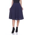 thumbnail image 2 of White Mark Women's Mid Length Fit and Flare Skirt, 2 of 5