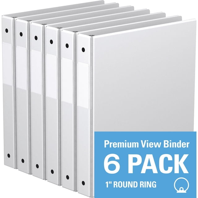Davis Group, Premium Economy, Round Ring, Binder, 6 Pack, 1"