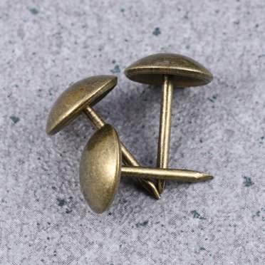 UPGRATOR 100Pcs Decorative Round Head Tacks Light Brown Iron for Vintage Sofa Nails