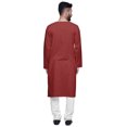thumbnail image 3 of Atasi KurtaForMen Coupe Unie à Manches Longues pour Hommes en Coton à Col Rond, 3 of 5