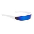 thumbnail image 1 of Mirrored Futuristic Eyewear Supplies White Frame Blue Mirrored, 1 of 6