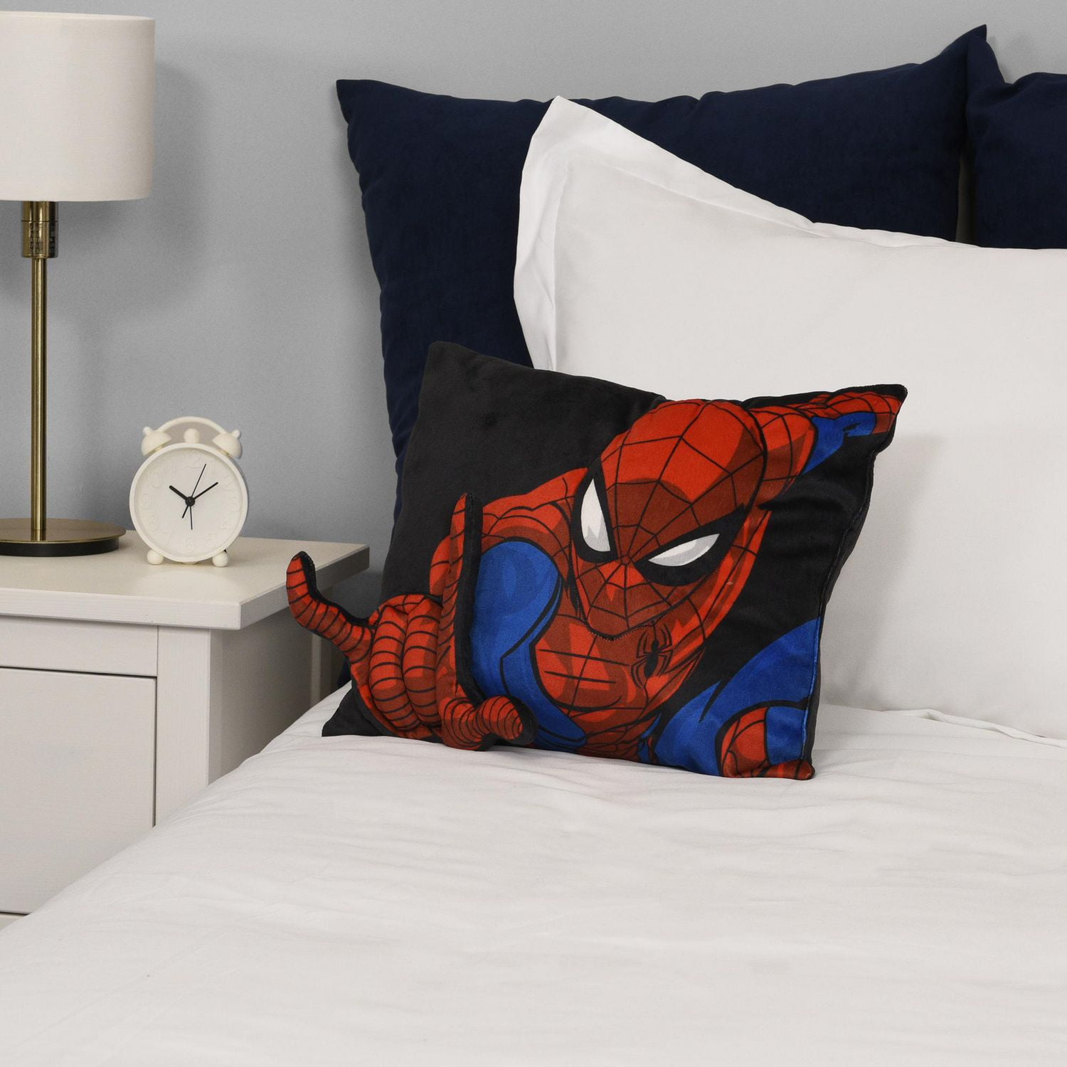 Spiderman Coussin décoratif 3D pour enfants Coussin 13po x 16po