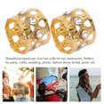 thumbnail image 4 of 100Pcs Dreadlocks Beads Rhinestone Hair Braiding Rings for Fashionable Hair Decoration, Wide Uses with Necklaces, Bracelet and Earrings for Parties, Weddings, 4 of 7