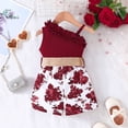 thumbnail image 4 of HNMKIU Toddler Girls Ruffled Floral Dress for Sleeveless Design Comfortable Ribbed Fabric for Parties and, 4 of 4