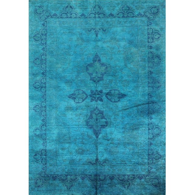 Ahgly Tapis Rectangulaire Lavable en Machine Industriel Moderne Bleu Ciel Profond, 2 Pieds x 4 Pieds
