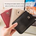 thumbnail image 4 of Card Stackable Pull-Out Card Holder Multi-Card Slots Credit Card Holder PU Leather Pocket Business Card Holder with Snap Buttons, 4 of 7