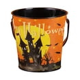 thumbnail image 2 of Halloween Candy Bucket,Halloween Pumpkin Bucket,1Pc Random Patterns Iron Halloween Candy Buckets Pumpkin Storage Pail Halloween Candy Sorting Iron Pail Children Carry Iron Mini Pail, 2 of 9