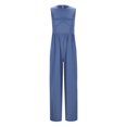 thumbnail image 1 of WILLBEST Vêtements d'Automne Femmes Combinaison Décontractée Taille Haute Ajustée avec Gilet Col Rond Jambe Large Jambe Droite Combinaison Pantalon de Travail Femmes, 1 of 6