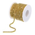 thumbnail image 1 of Unique Bargains 10 Yard 4mm Crystal Rhinestone Diamond Close Chain Trim Trimming Claw Cup Chain for Sewing, Crafts,Light Yellow, 1 of 5