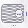 thumbnail image 2 of Silicone Sink Mat, 4 Pack Sink Protectors for Kitchen Sink with Rear Drain, Folding Non-Slip Heat Sink Mat, 2 of 7