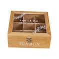 thumbnail image 2 of Wooden Tea Organizer Wooden Chest with Transparent Lids 9 Grid Jewelry Organizer, 2 of 9