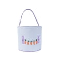 thumbnail image 1 of Eggs for Easter Egg Hunt Canvas Rabbits Basket 9.84x9.06 Inch, Easter Candy Gift Baskets for Children with Sturdy Handle & Spring Decor, 1 of 6