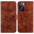 thumbnail image 2 of Compatible with OnePlus Nord N300 Embossed Lily Wallet Case with Card Holder PU Leather Flip Cover, 2 of 5
