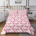 thumbnail image 1 of Erosebridal Bowknot Coverlet Set King for Teens, Glitter Ribbon Bedding Set, Princess Style Decor, 1 of 5