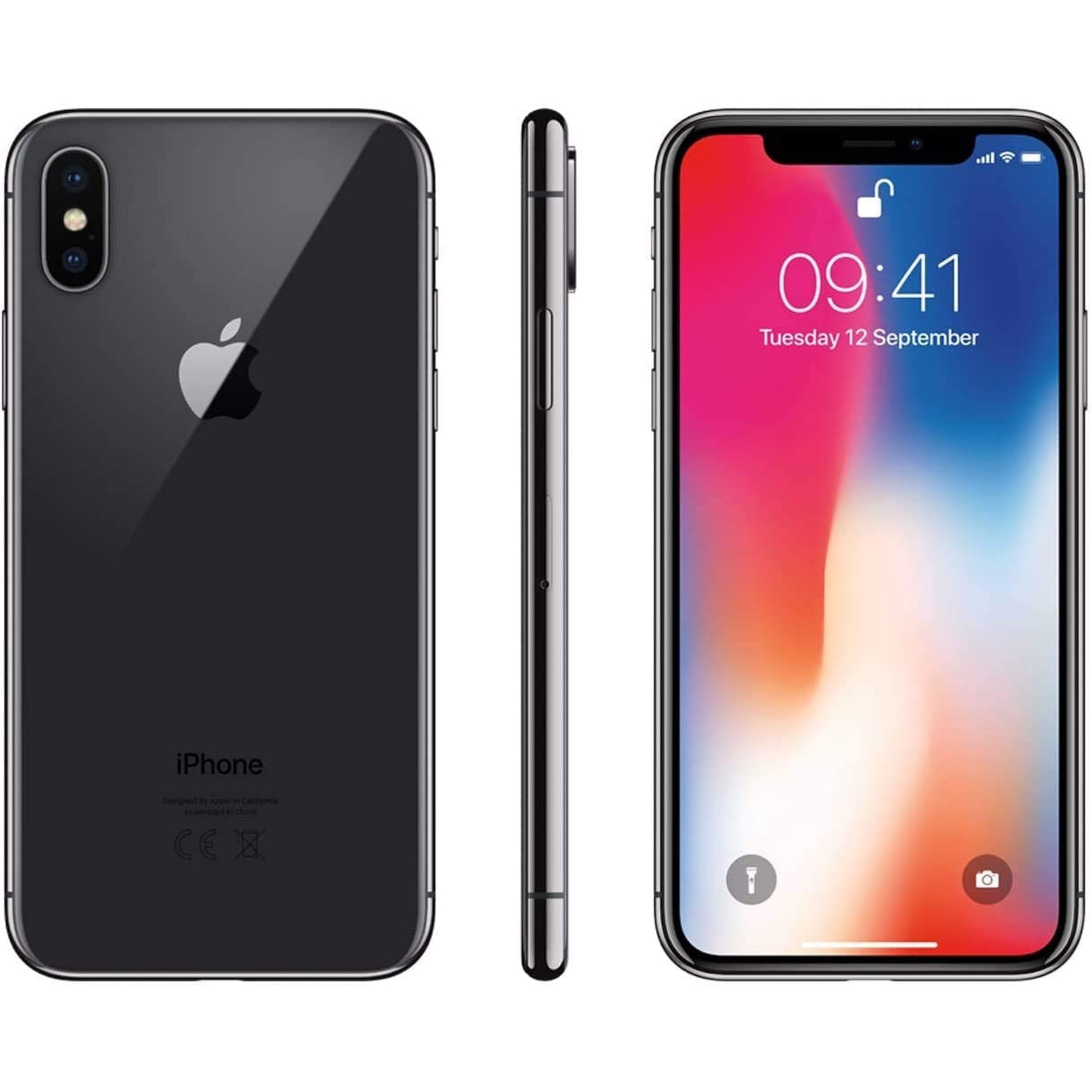 Apple iPhone X ブラック ー 本体 64GB Apple iPhone X 64GB Unlocked Smartphone | Certified Refurbished
